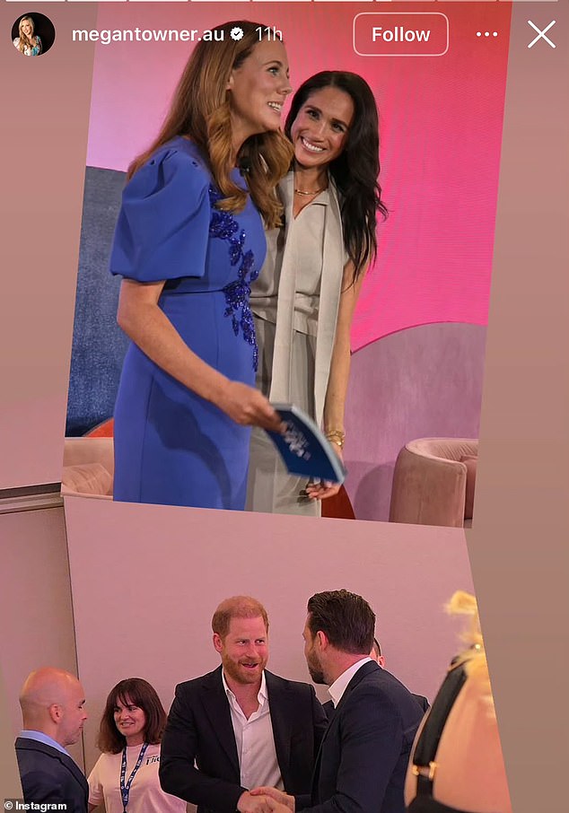 15743727 Meghan and Harry quietly slip out of Sydney after the Duchess' short-lived appearance at the Her Best Life retreat - as inside look into the glamorous evening is revealed