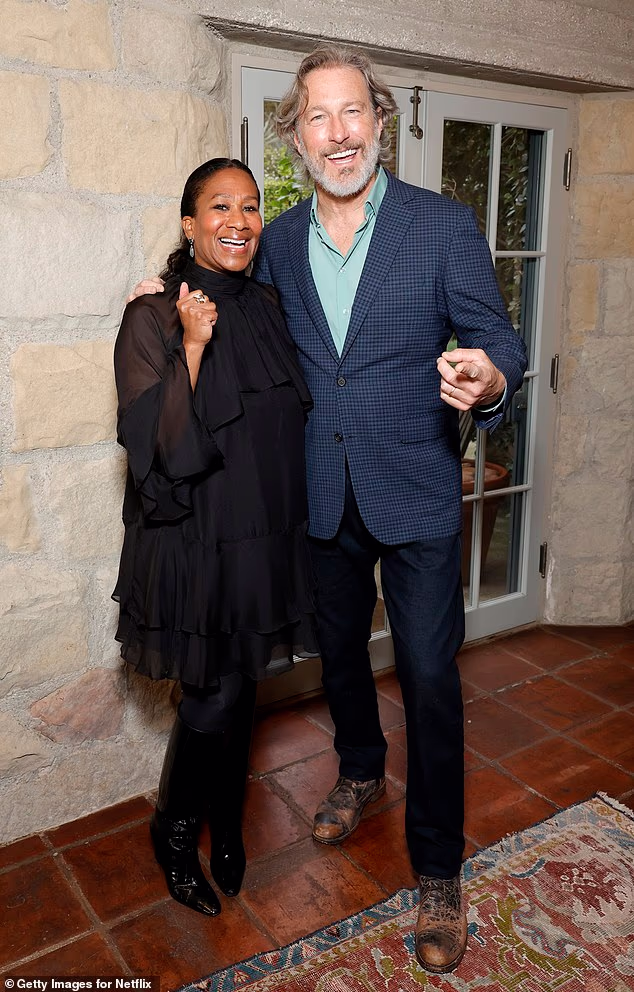 Sex and the City star John Corbett with Nicole Avant at the party on Friday night