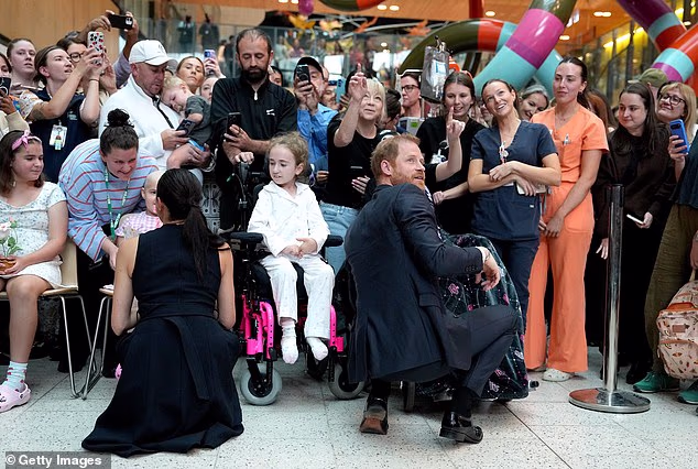 The couple met young patients at the event