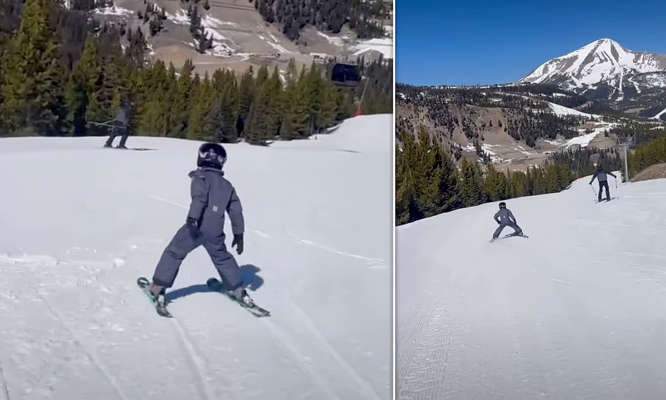 The Duchess of Sussex has shared a short clip of Prince Harry and their son Archie skiing as she beams with pride about her 'boys'. Meghan Markle, 44, gave fans a rare glimpse into the family-of-four's life on the other side of the pond in a brief video, which is only a few seconds long. Filmed from behind, the Duke of Sussex , 41, can be seen leading the way down the snow-covered slopes as the six-year-old follows closely behind. Meanwhile, young Archie effortlessly weaves in a zig-zag formation as he travels down the blanketed incline. In the heart-warming post shared on Instagram , the Suits actress wrote: 'My boys. Quick learner, Archie! So proud.'