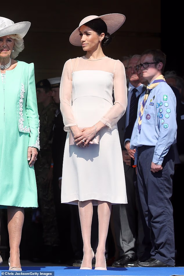 Meghan previously complained about having to wear sheer tights for royal events, such as at King Charles's 70th Birthday Patronage Celebration on May 22, 2018