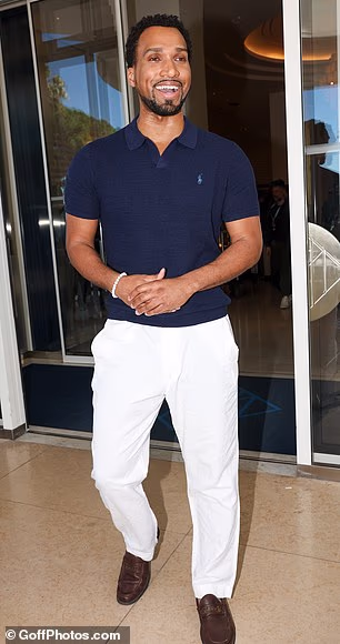 ... and Canadian actor Nathan Mitchell were also present in the south-of-France on Tuesday