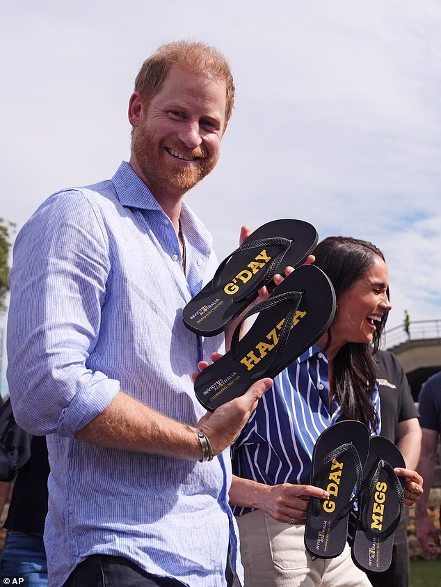 The Duke and Duchess enjoyed receiving special gifts of flipflops during the occasion