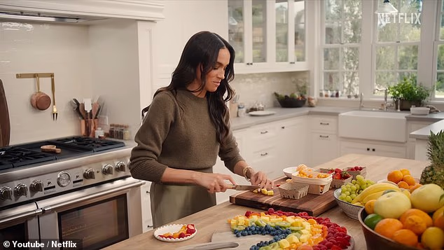 Ahead of the launch of With Love, Meghan in March last year, the duchess said the 'make or break' cookery show helped her 'find herself' again