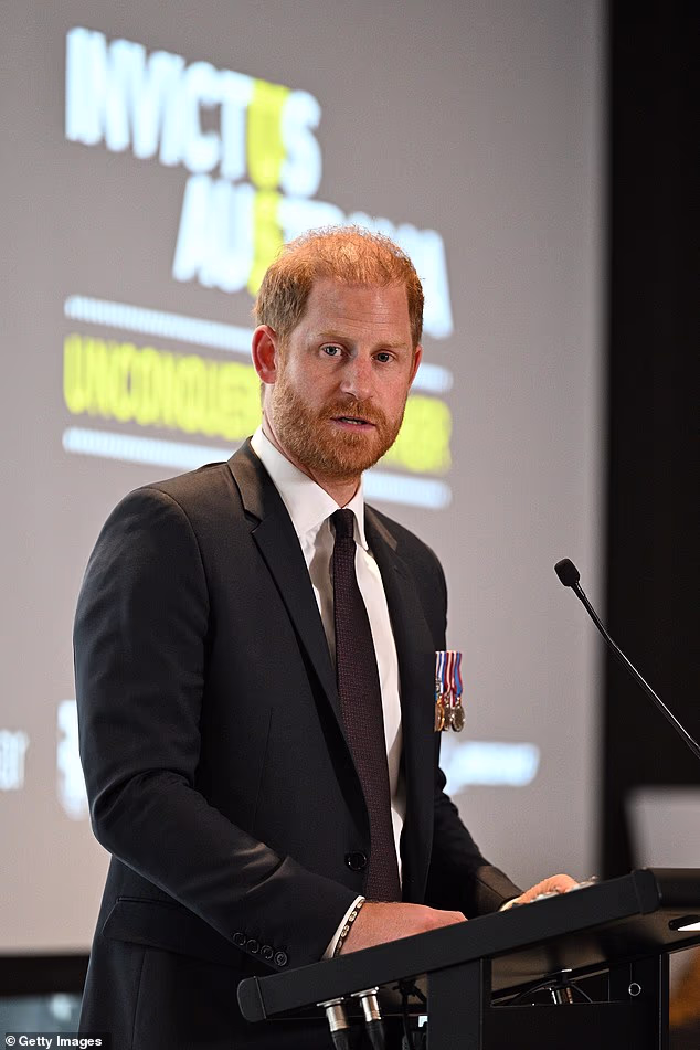 Prince Harry spoke at a Invictus Australia reception during a visit to the Australian War Memorial on April 15 this year