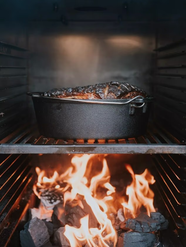 The Lancaster-based company says the charcoal oven promises 'faster cooking and deeper flavour' - with the ability to grill, roast, bake and smoke with natural charcoal in a single enclosed oven