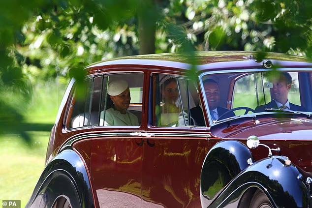 Meghan Markle leaves the Cliveden House Hotel, accompanied by her mother, Doria Ragland, ahead of her wedding to Prince Harry at St George's Chapel at Windsor Castle on May 19, 2018