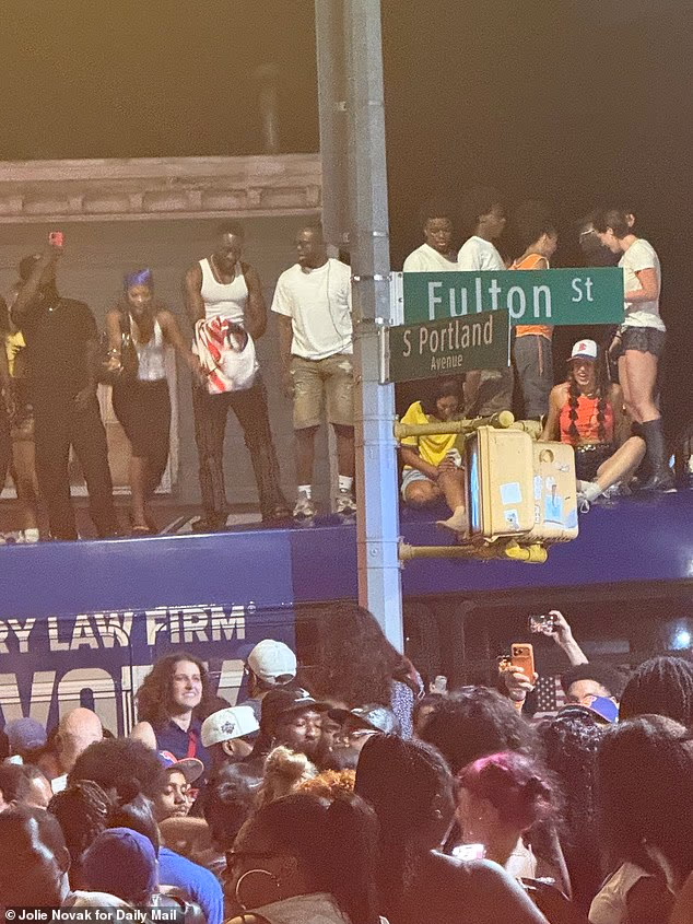 The Big Apple erupted into a cacophony of thunderous cries, car horns and sirens
