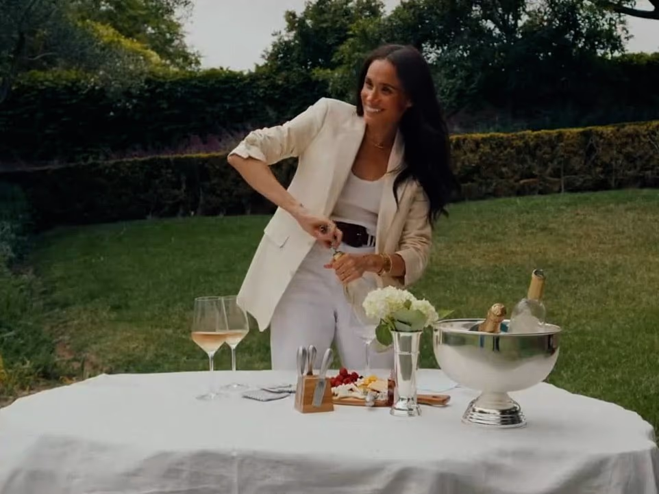 Meghan announced As Ever's foray into wines last July when she launched the 2023 Napa Valley Rose, priced at $35. The launch of As Ever's limited-time collaboration with Clevr Blends comes days after Meghan gushed over her best friend Kelly McKee Zajfen's newborn baby on Instagram. Posting on social media ahead of the King's official birthday, Meghan shared the image to her Stories taken during a visit to her friend, Alliance of Moms co-founder Kelly, who gave birth to Jack Oliver Zajfen earlier this year. Unlike Kelly, Meghan typically hides her children, Archie, seven, and five-year-old Lilibet's faces when posting about them on social media. However, following her friend's approach, she posted newborn Jack's features in the photo, in which she's pictured embracing the baby and pecking him on his head. 'We know I love a redhead,' the Duchess wrote alongside the image, before joking: 'And let me stop you before they start, no it's not his baby.' Her close friend Kelly, a former model, announced she was expecting Jack in November last year, after tragically losing her 9-year-old son in July 2022, after he contracted a viral illness. Meghan added a second picture of her fellow California mother, whom she has been friends with for 20 years, smiling alongside Jack, saying: 'Love you @heartmom.'