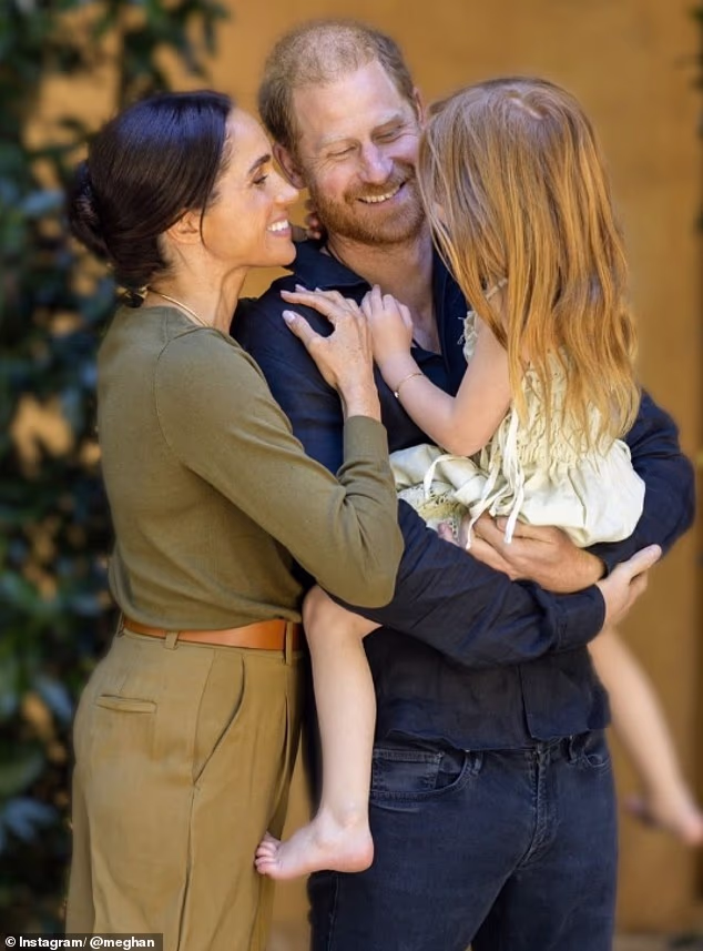 Princess Lilibet, pictured alongside her parents, the Duke and Duchess of Sussex, wore a gold bracelet in an Instagram post shared to mark her fifth birthday