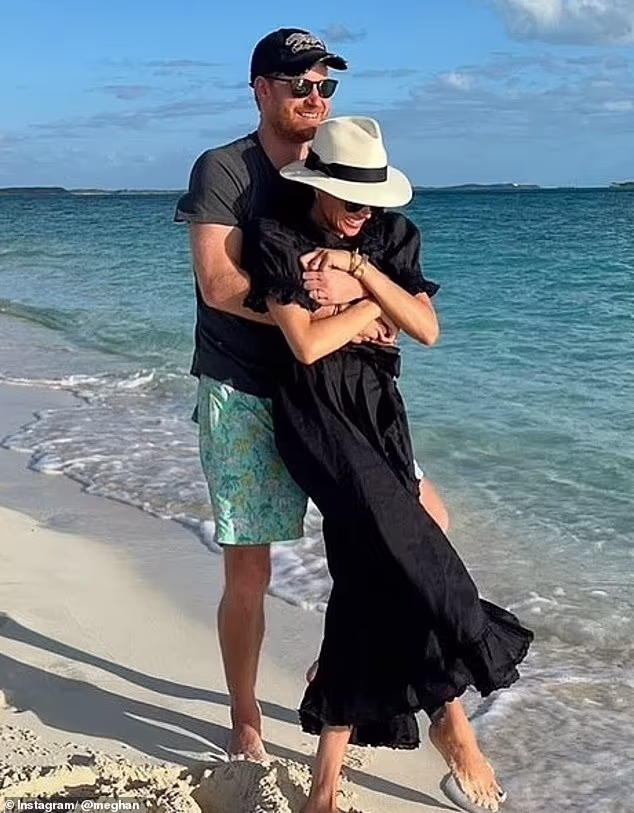 The Duke and Duchess of Sussex (pictured on holiday last year) have jetted abroad to a European destination