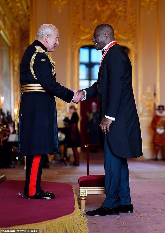 Sir Idris Elba is made a Knight Bachelor by King Charles III at Windsor Castle