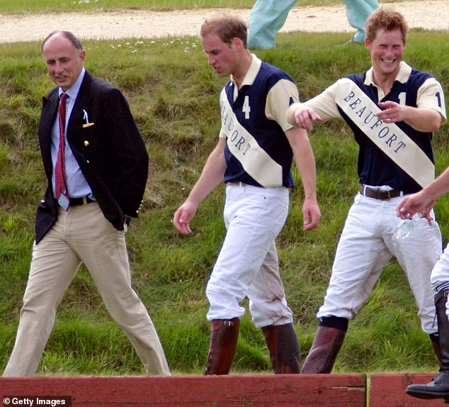 If anyone could mend the Prince of Wales and Duke of Sussex's broken relationship, it would be Jamie Lowther-Pinkerton, according to royal experts (pictured together in Tetbury in 2009).