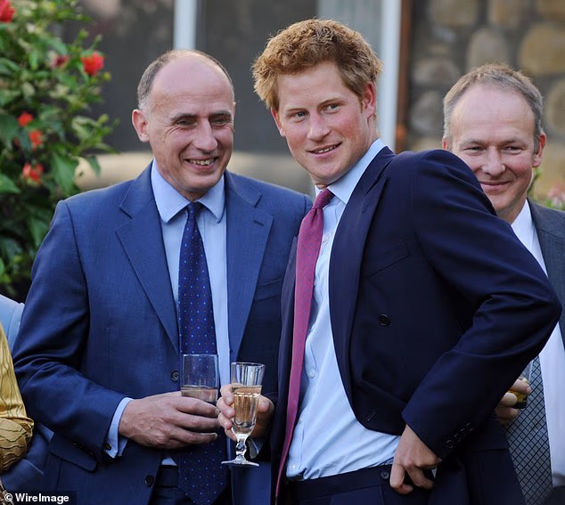 Pictured: Harry chats to Jamie during a reception at the British High Commission in 2010 in Gaborone, Botswana.