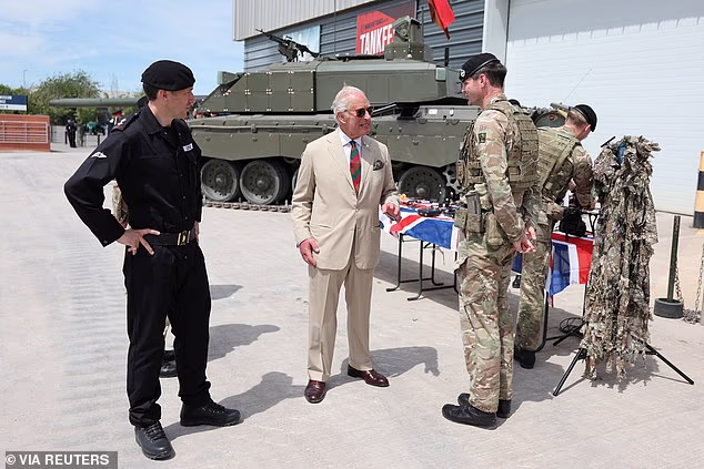 King Charles III attended the Royal Tank Regiment's Families' Day at the Tank Museum