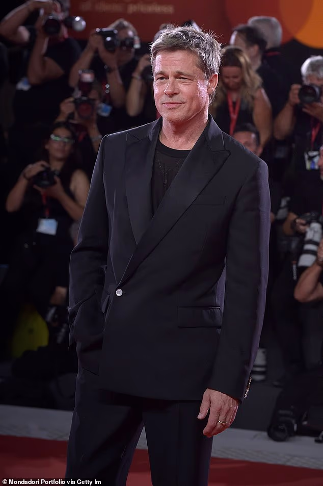 Brad Pitt spent time with his long-time pal George at his villa in the summer of 2024. Above, at the Venice Film Festival that year