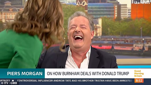 Piers was on to discuss Andy Burnham's appointment as prime minister, but couldn't help reminiscing about old times with Susanna, who he often referred to as his TV wife.