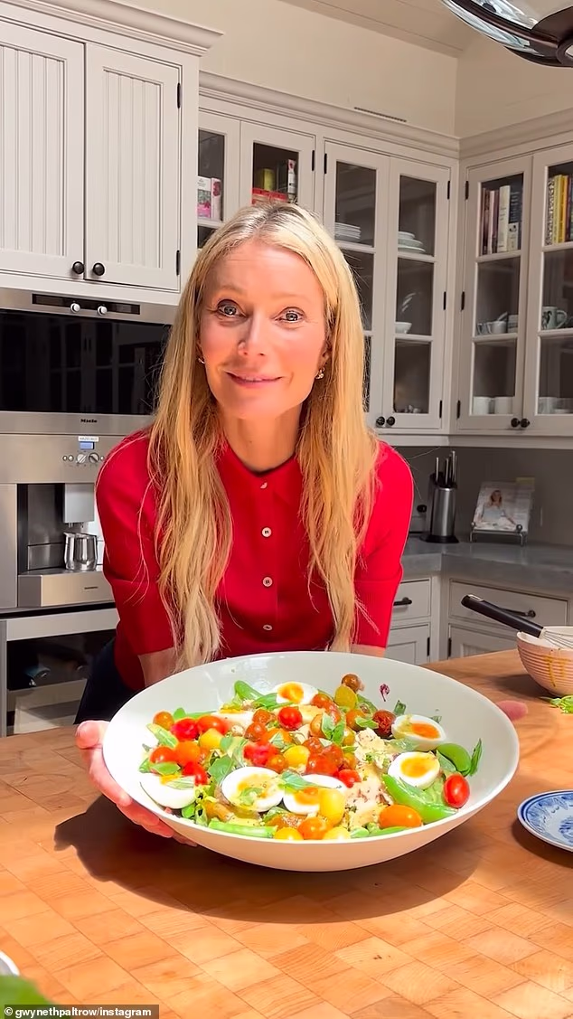 Gwyneth Paltrow showing off her take on a summer tuna salad