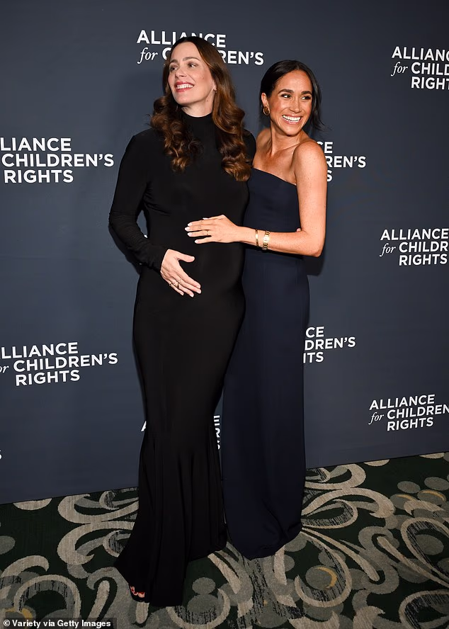 Meghan's 2.5 carat engagement ring was also conspicuously missing when she attended a charity bash organised by her best friend Kelly Zajfen