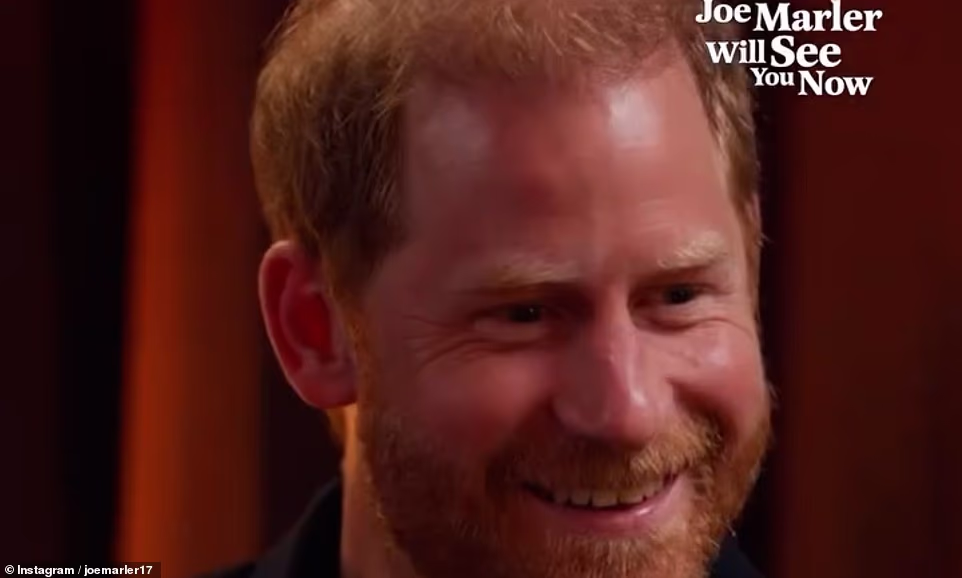 Prince Harry has recorded an episode on The Celebrity Traitors star Joe Marler's podcast as part of his trip to the UK. The Duke of Sussex recited his rarely-used full name in the new interview, before poking fun at Marler's co-host. In a teaser for the upcoming episode of 'Joe Marler Will See You Now', the royal is asked for his full name by the former rugby player. 'Henry Charles Albert David, Duke of Sussex,' Harry replied, to which podcast co-host Jake Bhardwaj quipped: 'It's a long one'. Harry quickly responded: 'Alright, Jake,' causing huge laughter from the podcast hosts and crew members behind the camera. The teaser then showed the podcast hosts chanting 'Duke, Duke, Duke, Duke, Duke, Duke, Duke' as he arrived on the set before Marler says, 'what the [expletive] was that'. It comes as yesterday King Charles and Queen Camilla secretly hosted Harry, Meghan and their two children at Highgrove in a long-awaited meeting. Marler and Bhardwaj will speak to the prince about trauma, coping mechanisms, identity and grief, as well as lighter topics.