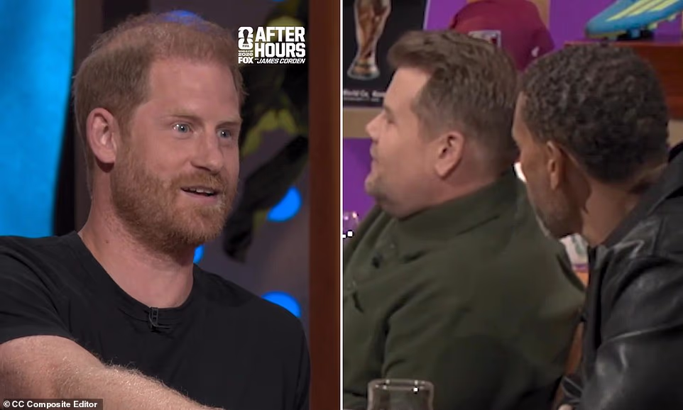 Prince Harry has claimed England lacked the winning 'mindset' needed to reach the country's first World Cup final since 1966. The Duke of Sussex appeared on James Corden's Fox Sports show alongside former England defender Rio Ferdinand and suggested the Three Lions were left in 'shock' after taking the lead against Argentina. England did not truly believe they could score another goal and beat Argentina after going 1-0 ahead, Harry said. Asked why England failed to make the nation's first final for 60 years, the royal said the answer came down to mindset and belief. Speaking with a pint of lager in front of him on Fox Sports in the US, he said: 'It's mindset. 'I think what we saw was a slight shock value for them. "[expletive], we are 1-0 up against Argentina" and there was this immediate temptation to fall into defence.' Harry appeared to defend England manager Thomas Tuchel, insisting the team's retreat was not part of the game plan. Tuchel's defensive substitutions have been widely blamed along with the mysterious exclusion of attacking stars including Bukayo Saka and Marcus Rashford, who stayed on the bench. Harry said: 'I don't think it was a tactic.