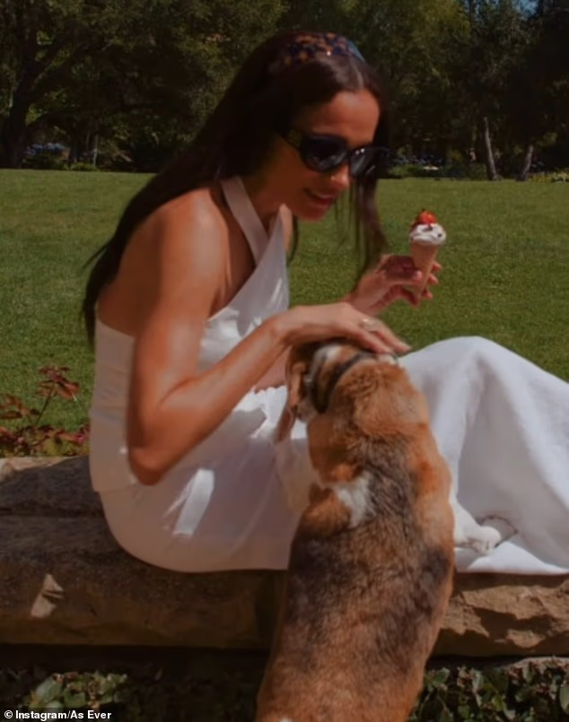 But royal fans couldn't take their eyes off the former actress' dazzling rings, which were on full display as she created the dessert