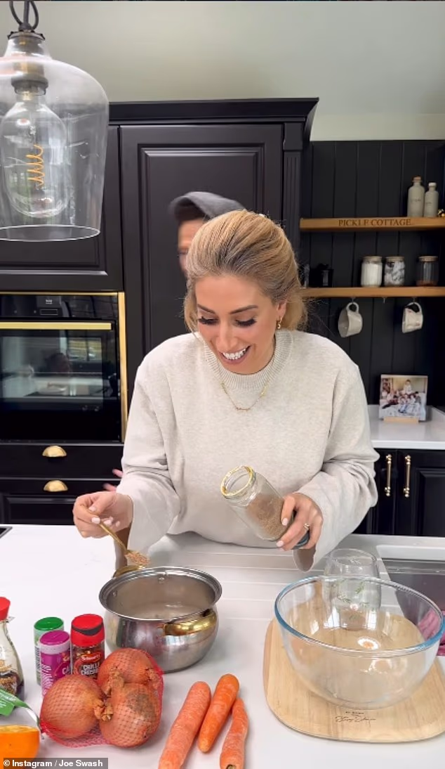While integrated appliances were once seen as a smart and effective way to store appliances in smaller kitchen spaces, Deirdre warns that buyers may be concerned that 'repairs and replacements are typically pricier'. Pictured: Stacey Solomon in her kitchen