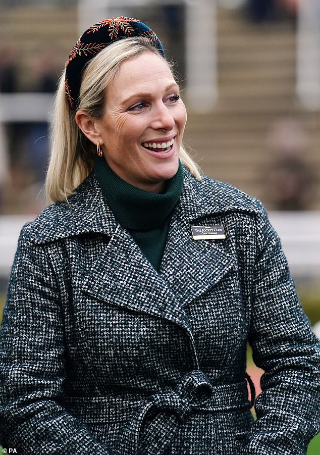 Recalling the birth of her daughter, Princess Anne said: 'The baby made a rather sudden and positive arrival, and my brother thought Zara (a Greek name meaning "bright as the dawn") was an appropriate name.' Pictured: Zara attending Cheltenham Race in January