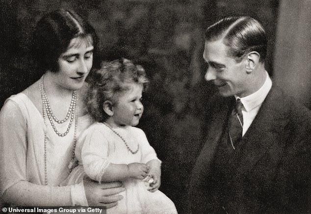 The name Lilibet was first used when the young Princess Elizabeth was just a toddler, often used by her father King George VI. Pictured: The then Duke and Duchess of York with their daughter Princess Elizabeth in 1927