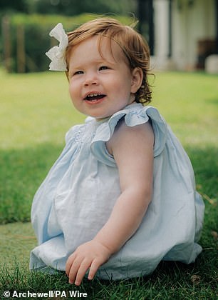 Lilibet Diana Mountbatten-Windsor, the daughter of the Duke and Duchess of Sussex, after celebrating her first birthday in June last year