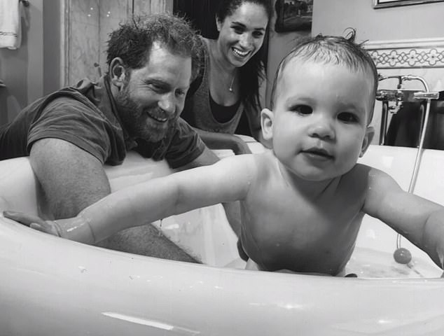 However the children appeared several times in their new £100million Netflix documentary, with Meghan and Harry sharing a series of photographs and clips of Archie and Lili, including their son's bathtime