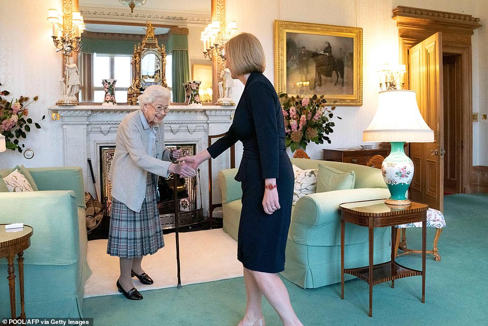 The Queen, pictured on September 6 meeting Liz Truss at Balmoral, died two days later at the age of 96