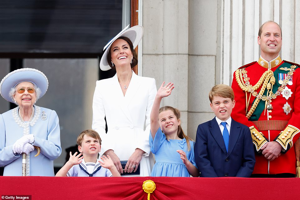 PRINCESS CHARLOTTE: William and Kate's second child, daughter Charlotte Elizabeth Diana (center), was born on May 2, 2015, with one of her middle names chosen in tribute to her grandmother. Under the terms of the changes to the succession in 2013, Charlotte remains ahead of her younger brother Louis despite his gender. The Cambridges' 6-year-old middle child, Charlotte, is known for her confident, feisty character. The princess likes spicy food and is nicknamed 'Lottie'. She shares a love of horses with the Queen, and bears a resemblance to her great-grandmother when she was also a child. At the Duke and Duchess of Sussex's wedding in 2018, the playful fourth in line to the throne stuck out her tongue as she arrived by car.