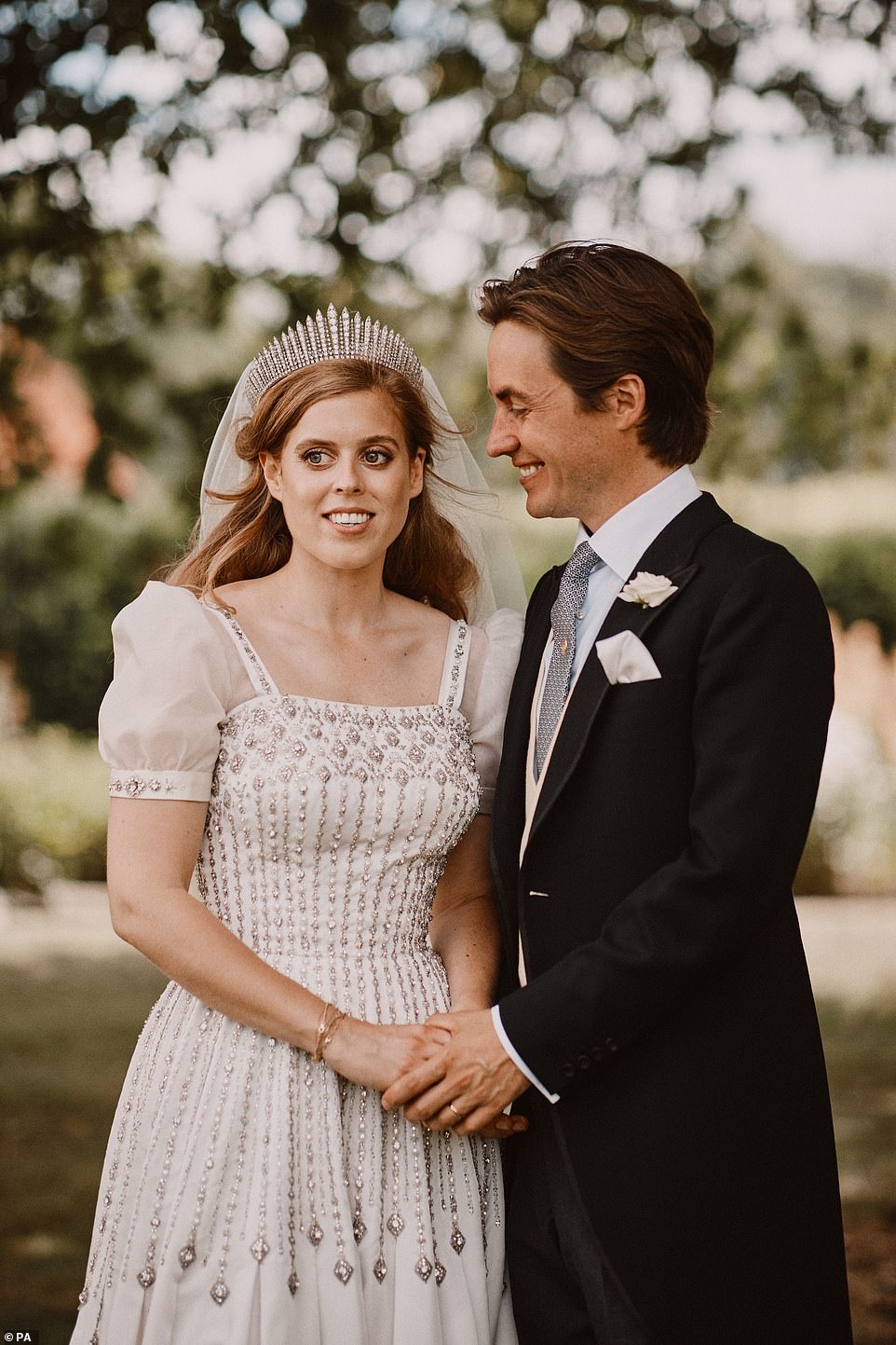 It was a highly unusual choice for any royal bride and must have made the occasion extra special for both Beatrice and the Queen. Even more significant was the Queen's decision to lend her granddaughter the Queen Mary tiara, which she wore at her own wedding in 1947. She has previously loaned it to one other royal bride, her daughter, Princess Anne, in 1973. The Queen has maintained a civil relationship with Sarah Ferguson for the sake of Beatrice and Eugenie, something Prince Philip has struggled to do, though he managed to put his differences with Fergie aside when it came to his granddaughters' weddings. They welcomed their first child together, Sienna Elizabeth, in September 2021. They also have a son, Wolfie, born to Edoardo's ex Dara Huang. There have been frequent reports in recent years that both Beatrice and Eugenie would step up to take on more prominent roles in The Firm.