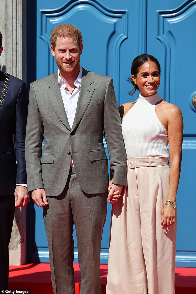 Prince Harry, Duke of Cambridge and Meghan, Duchess of Cambridge arrive at the Invictus Games Dusseldorf 2023 - One Year To Go events on September 06, 2022