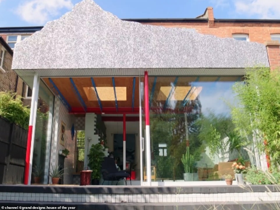 A 'hideous' property with a modern extension featuring a faux metal mountain attached to it was slammed by Grand Designs: House of the Year viewers last night