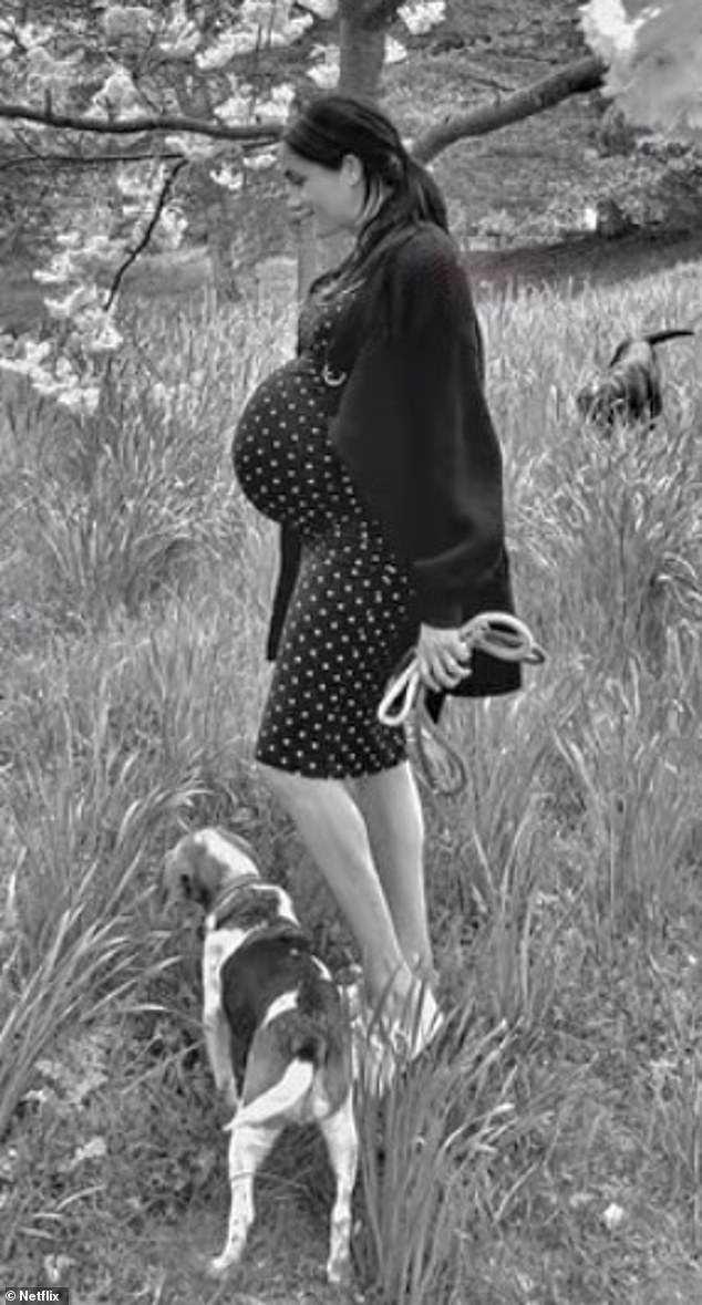 Meghan at Frogmore Cottage during her pregnancy with Archie