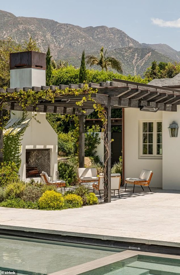 Wow: There is an outdoor fireplace near one of the corners of the backyard