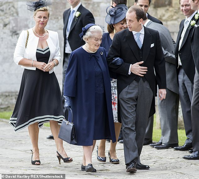 Nicholas Knatchbull at the wedding of his sister, Alexandra  to Thomas Hooper in 2016