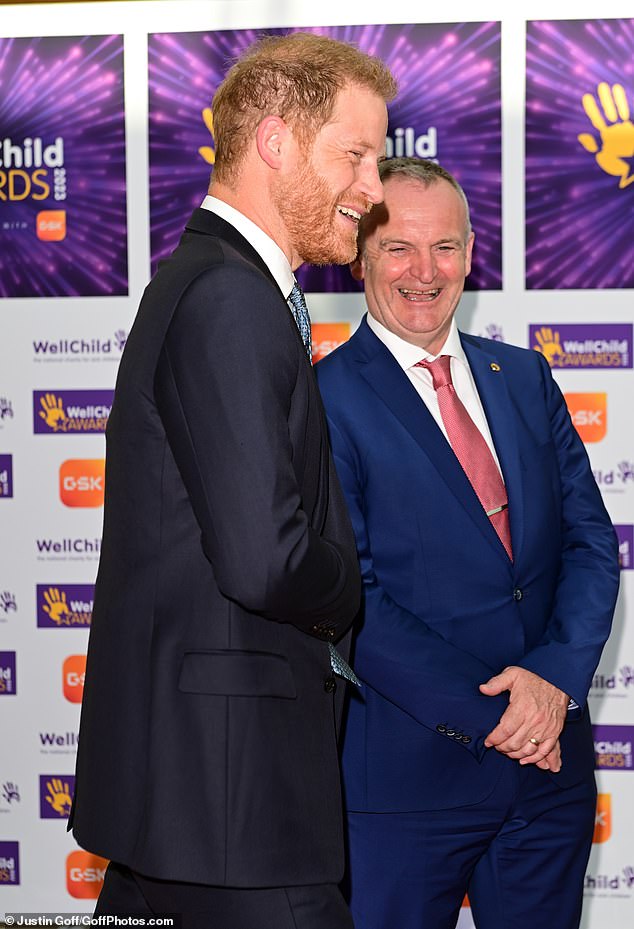 He has been WellChild's patron for 15 years and regularly attends its annual awards ceremony, but the Duchess of Sussex, a guest at past events, did not join him