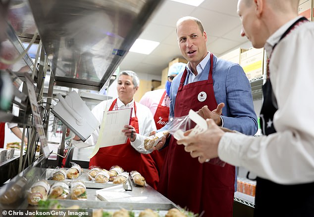 The Prince of Wales meets members of the public at Pret A Manger in Bournemouth on Thursday