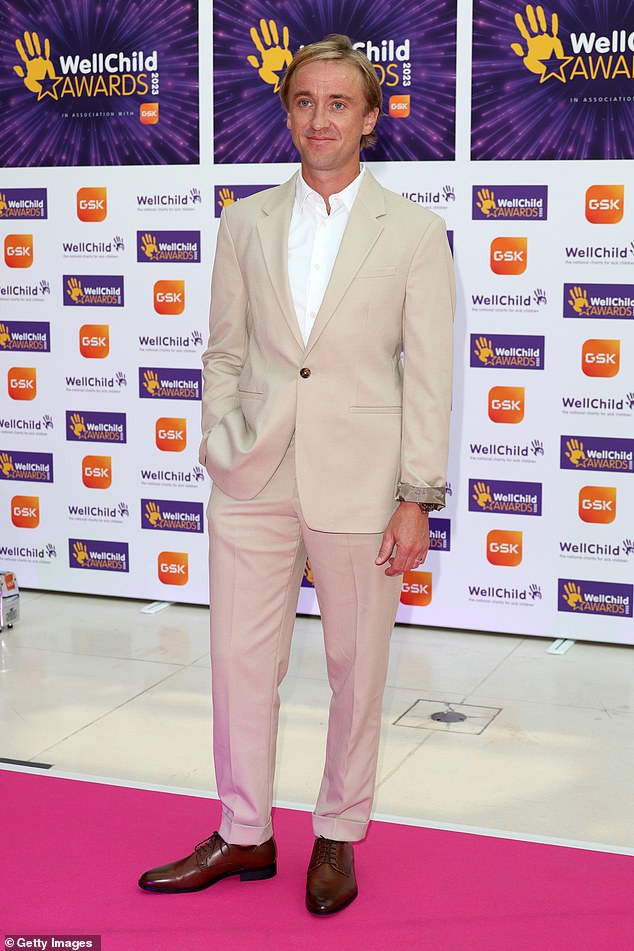 Tom Felton attends the 2023 WellChild Awards at The Hurlingham Club on Thursday