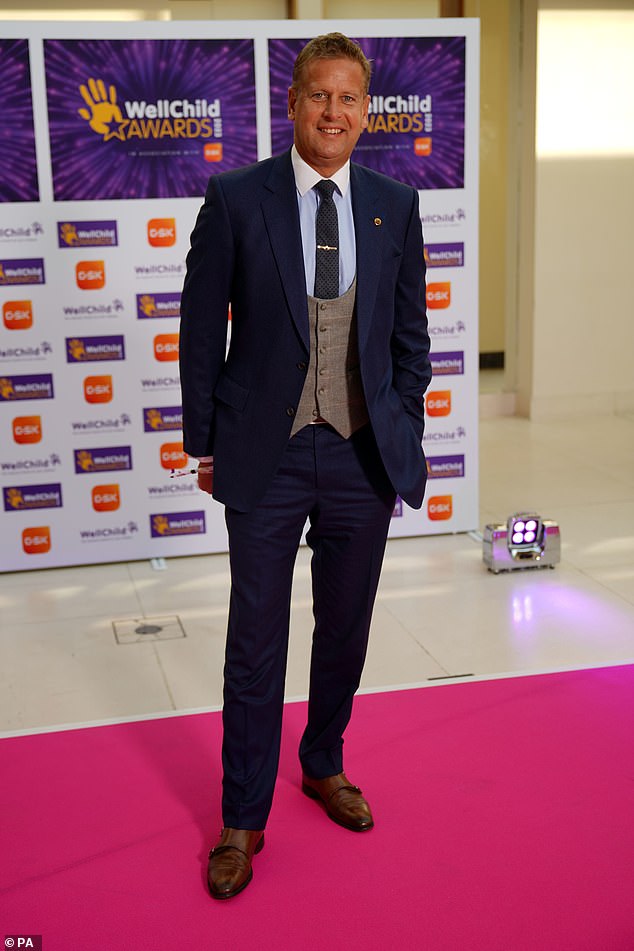 Ed Chamberlin arrives for the annual WellChild Awards 2023 at the Hurlingham Club in London