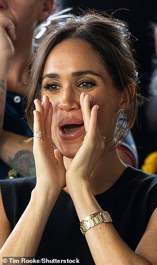 The Duchess of Sussex was very vocal as she watched one of the events on Wednesday