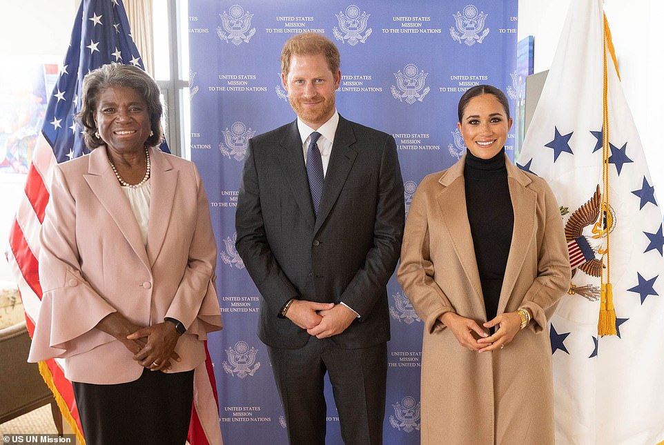 On their trip the Sussexes were driven around in two large SUVS by men including one who is normally Taylor Swift's bodyguard. Their second car was driven by burly men in suits with badges on their lapels, who appeared similar to NYPD officers who protect visiting dignitaries. They drove with blue and red lights on through the streets of Manhattan. After the Sussexes stepped down as working royals their UK-funded security was removed, forcing them to pay for their own. Prince Harry sued the Home Office to force it to allow him to pay for police protection whilst visiting the UK but a High Court judge rejected his case. He is currently bringing a second legal action along the same lines.