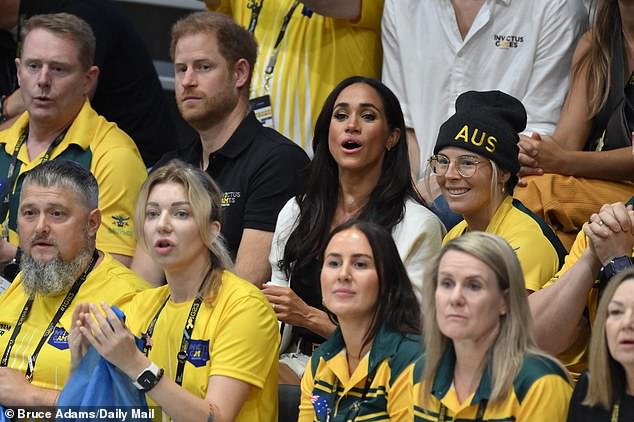 The Duke and Duchess of Sussex watch wheelchair basketball at the Merkur Spiel-Arena today