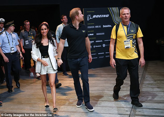 The Duke and Duchess of Sussex arrive at the Merkur Spiel-Arena in Dusseldorf this morning