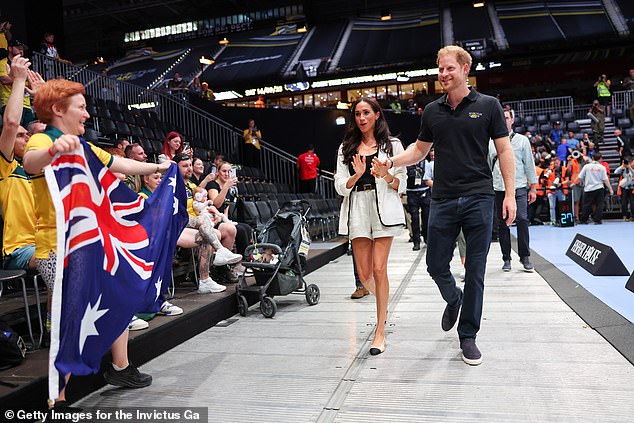 The Duke and Duchess of Sussex arrive at the Merkur Spiel-Arena in Dusseldorf this morning