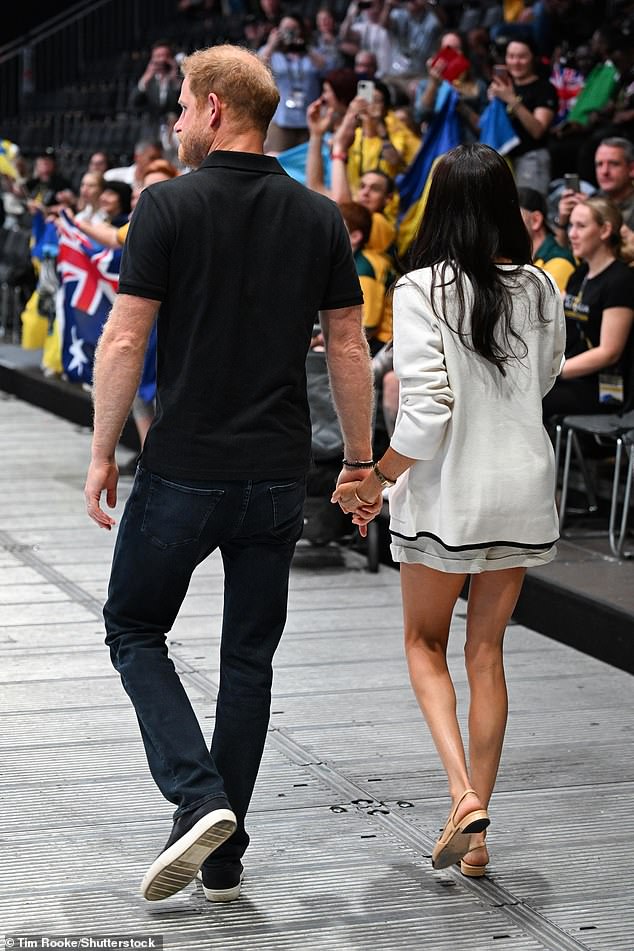 The Duke and Duchess of Sussex arrive at the Merkur Spiel-Arena in Dusseldorf this morning