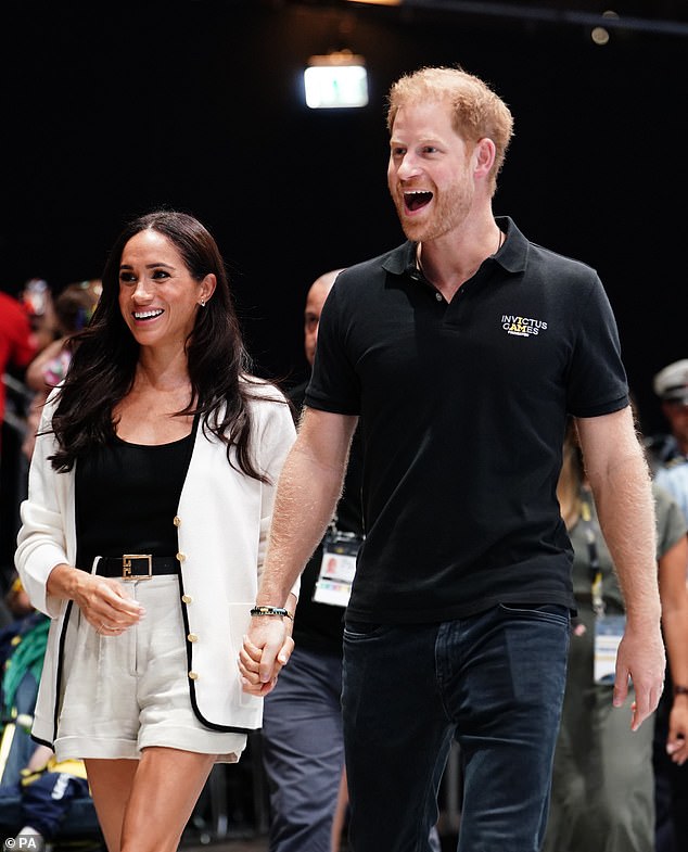 The Duke and Duchess of Sussex arrive at the Merkur Spiel-Arena in Dusseldorf this morning